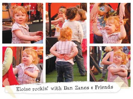 Eloise enjoying Dan Zanes & Friends